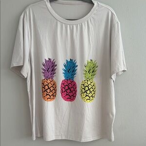 Colorful Pineapple Graphic T-Shirt